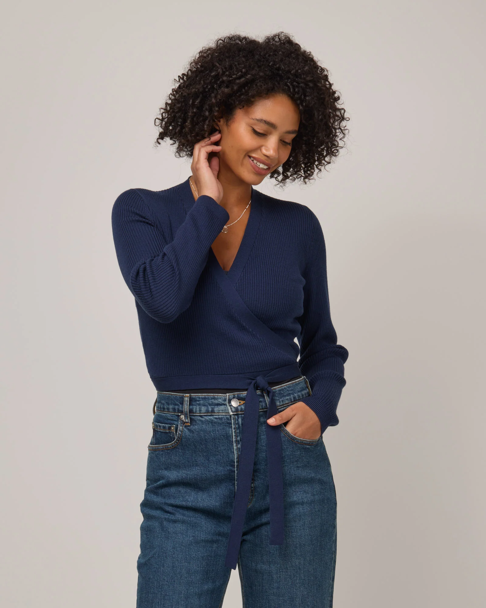 Adeline Wrap Sweater - Image 3