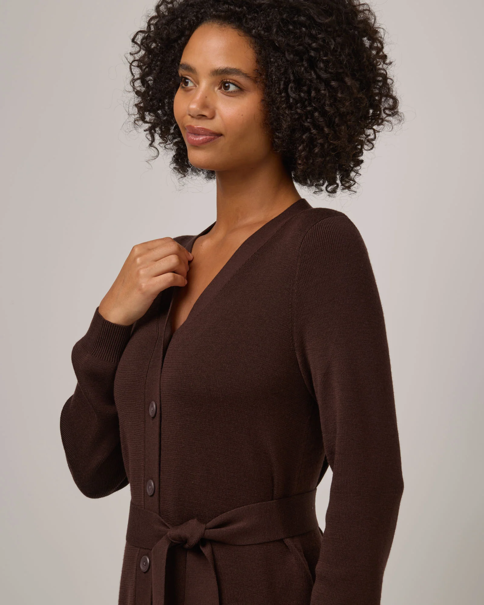 Amber Belted Sweater Dress - Image 4