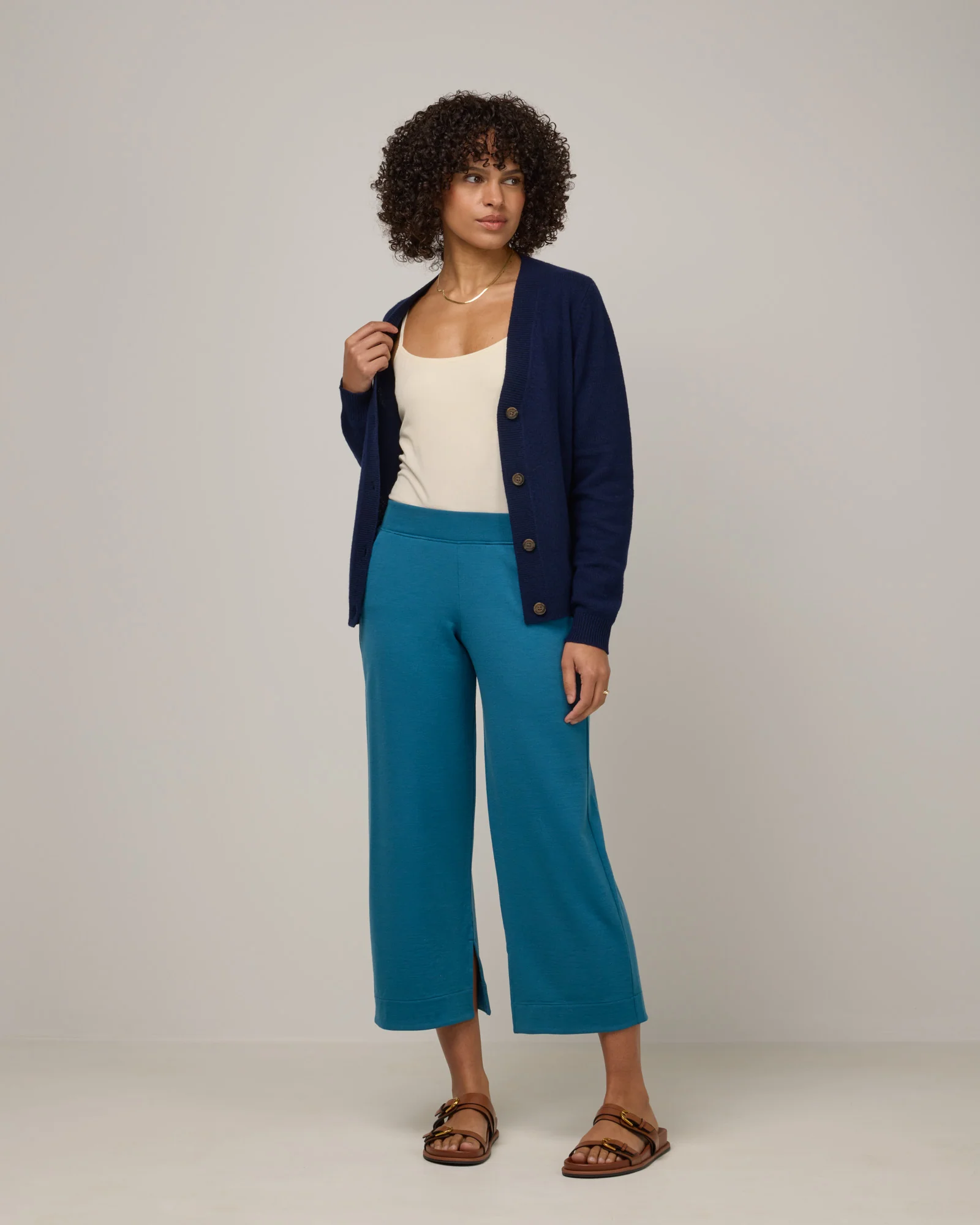 Aspen Wide Leg Crop Sweatpant - Image 3