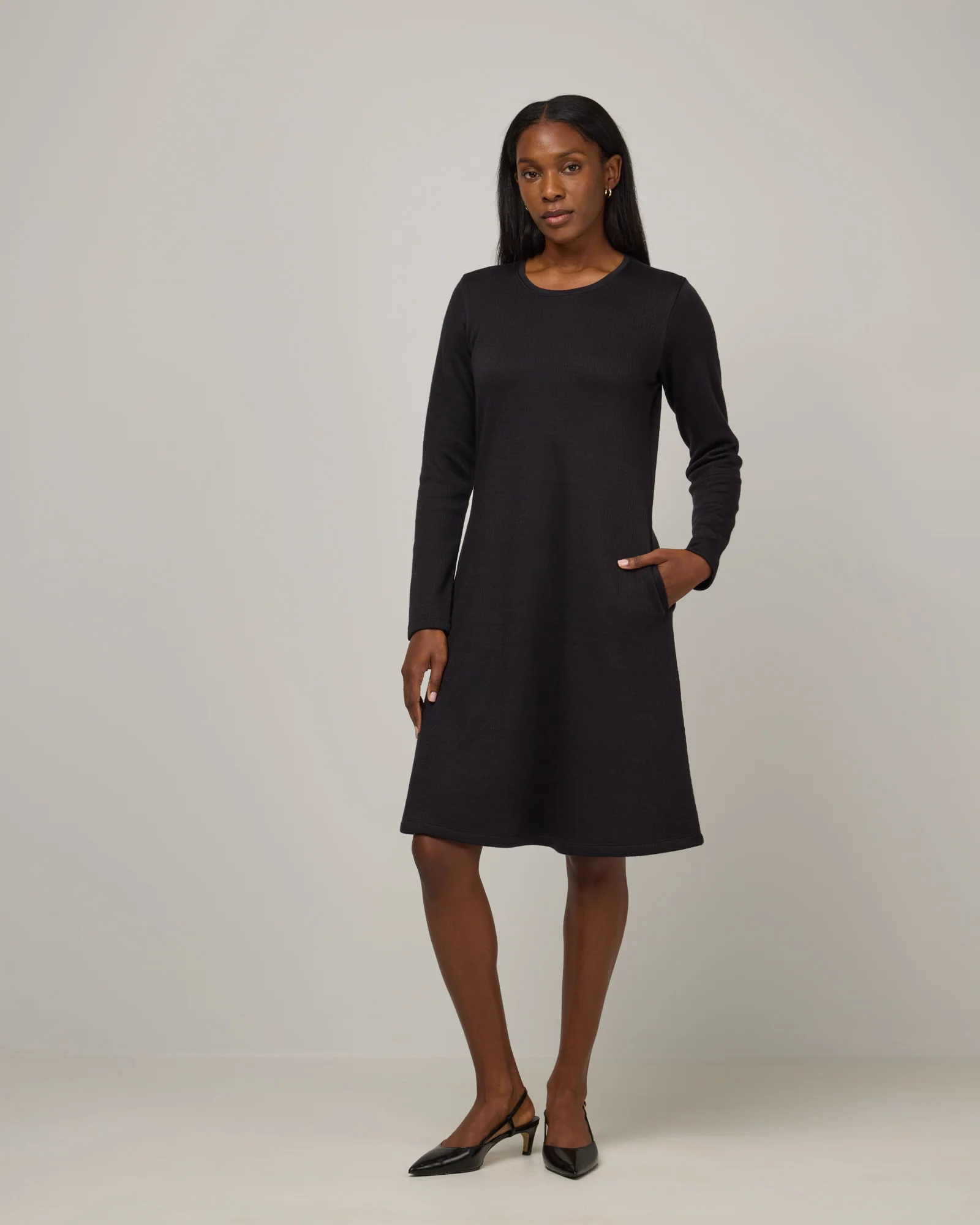 Bethany Double Knit Ribbed Dress - Image 3