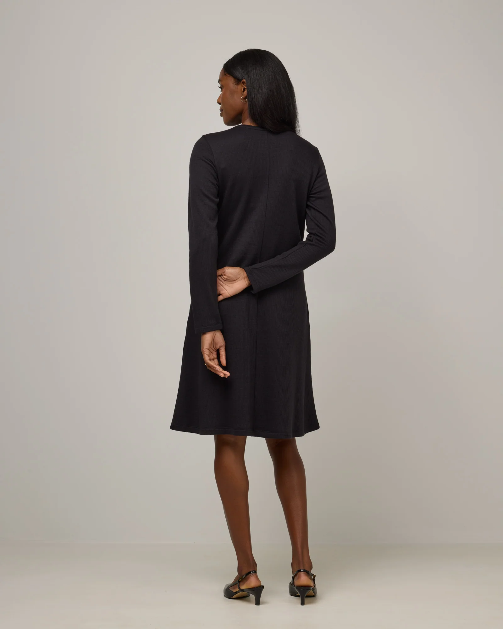 Bethany Double Knit Ribbed Dress - Image 4