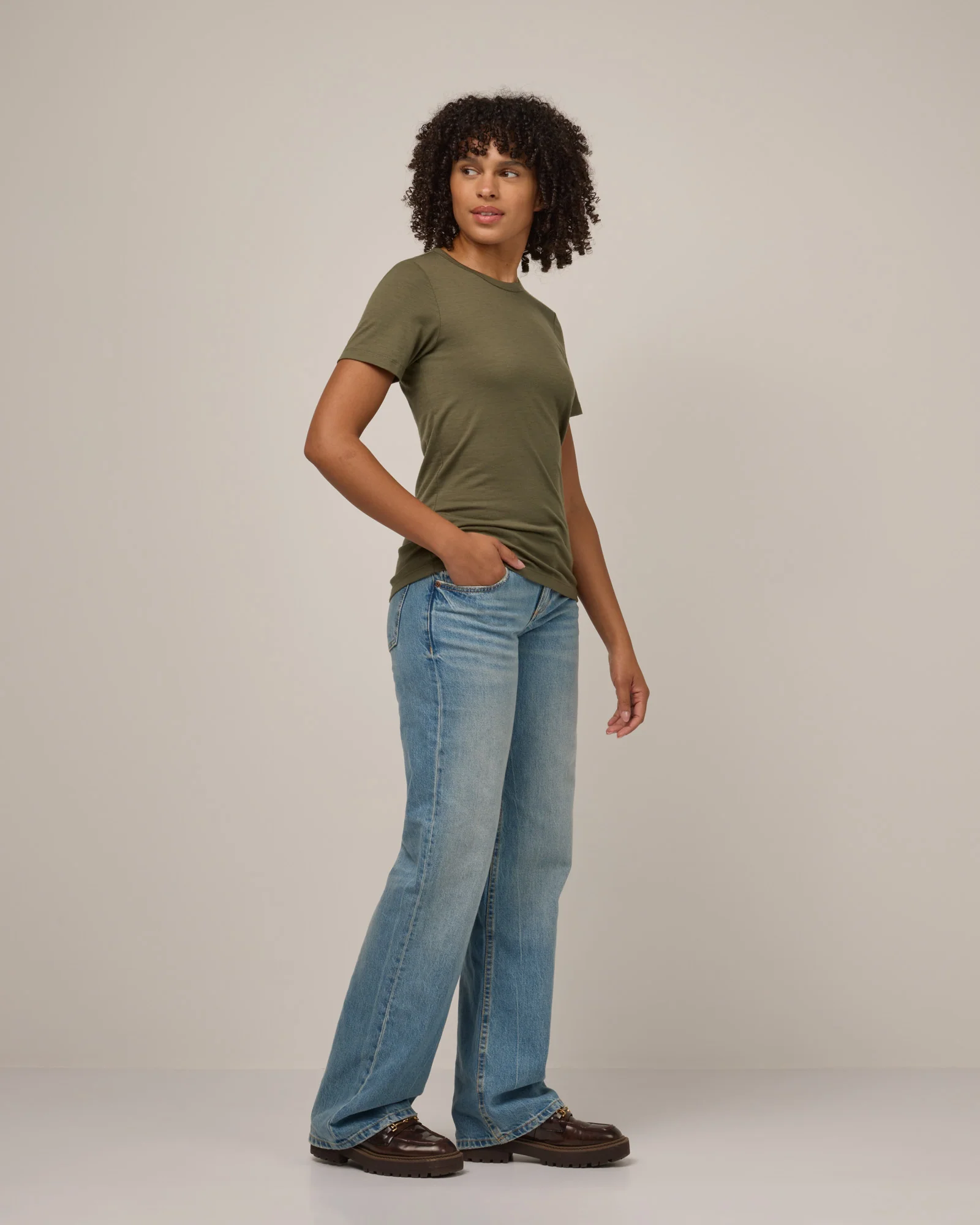 Cara 100% Wool Fitted Tee - Image 3
