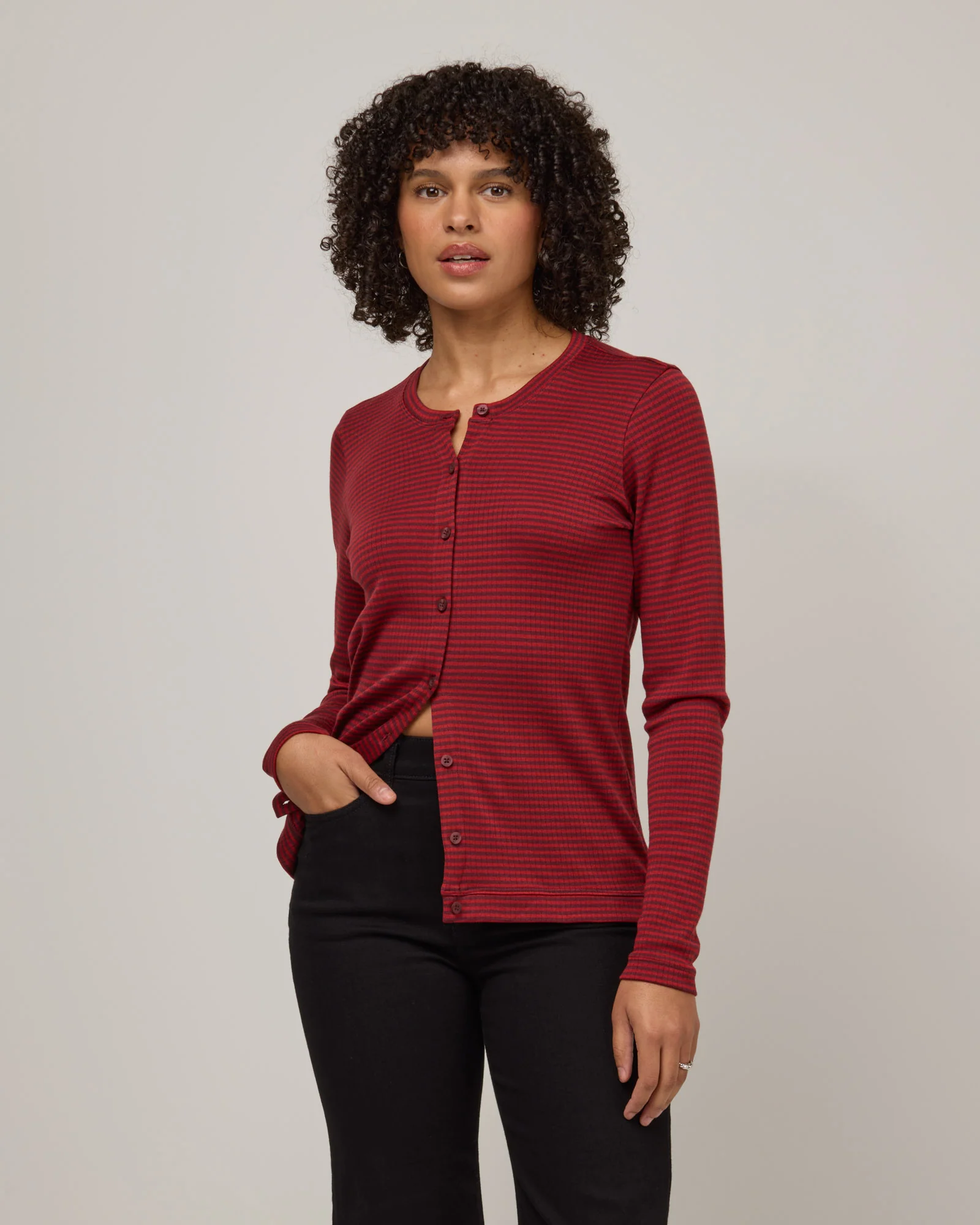 Celeste Ribbed Cardigan - Image 3