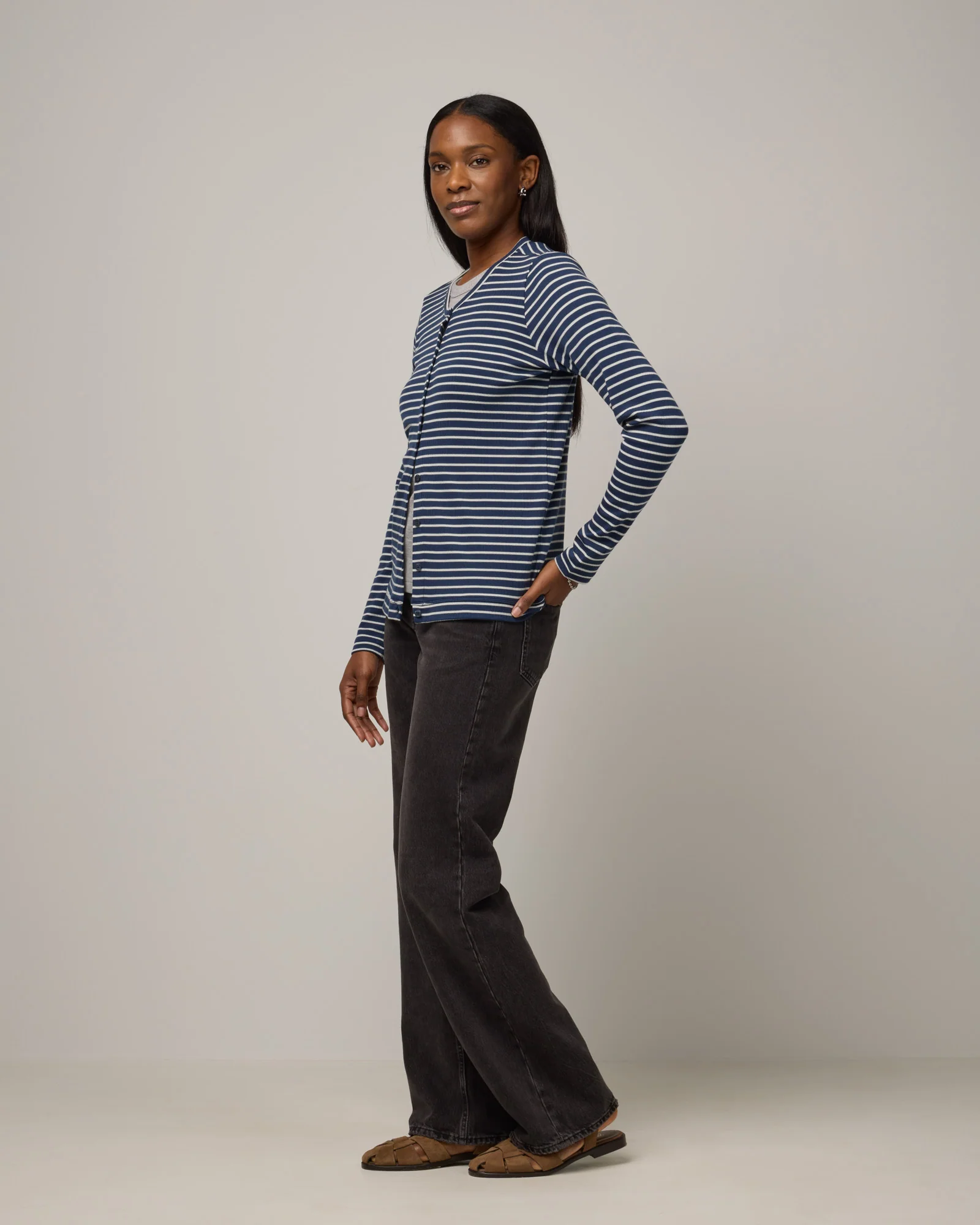 Celeste Ribbed Cardigan - Image 3