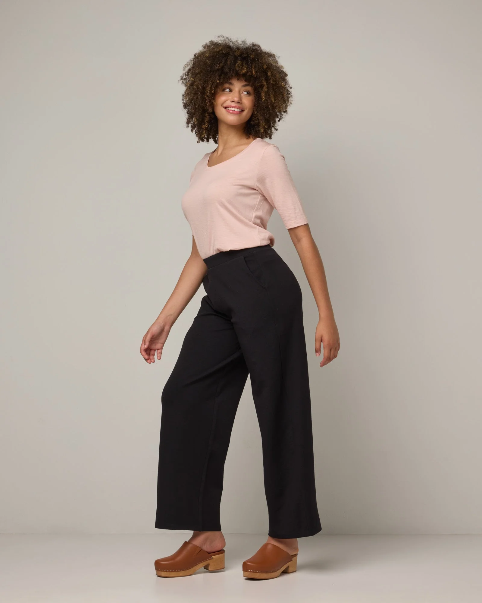 Lane Wide Leg Ponte Trouser - Image 3