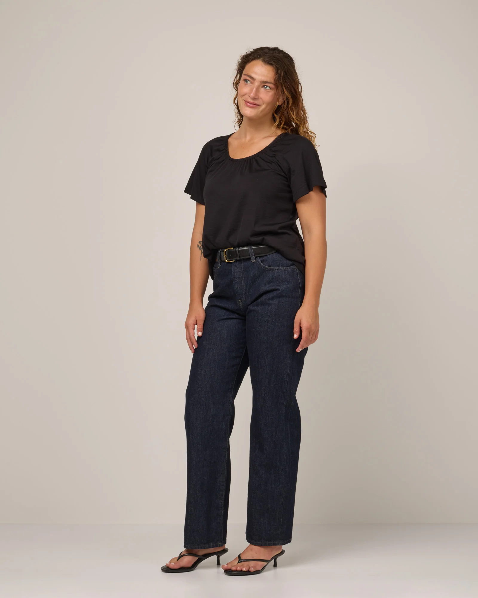Lilah Signature Gathered Neck Tee - Image 2