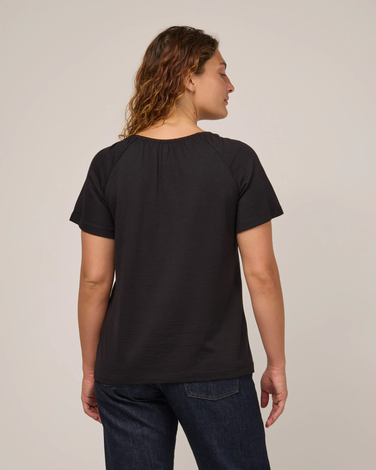Lilah Signature Gathered Neck Tee - Image 3