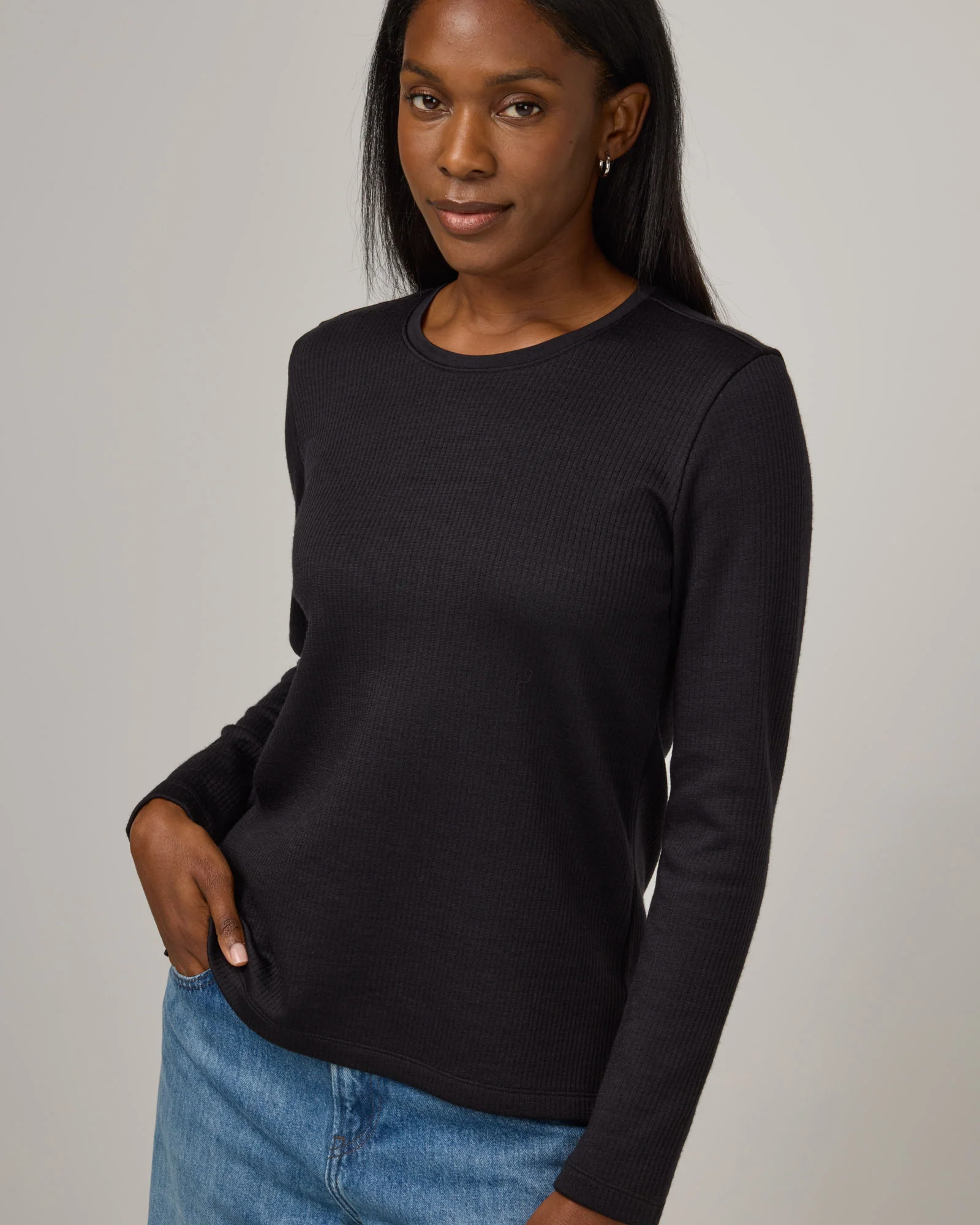 Rayne Double Knit Ribbed Top - Image 4