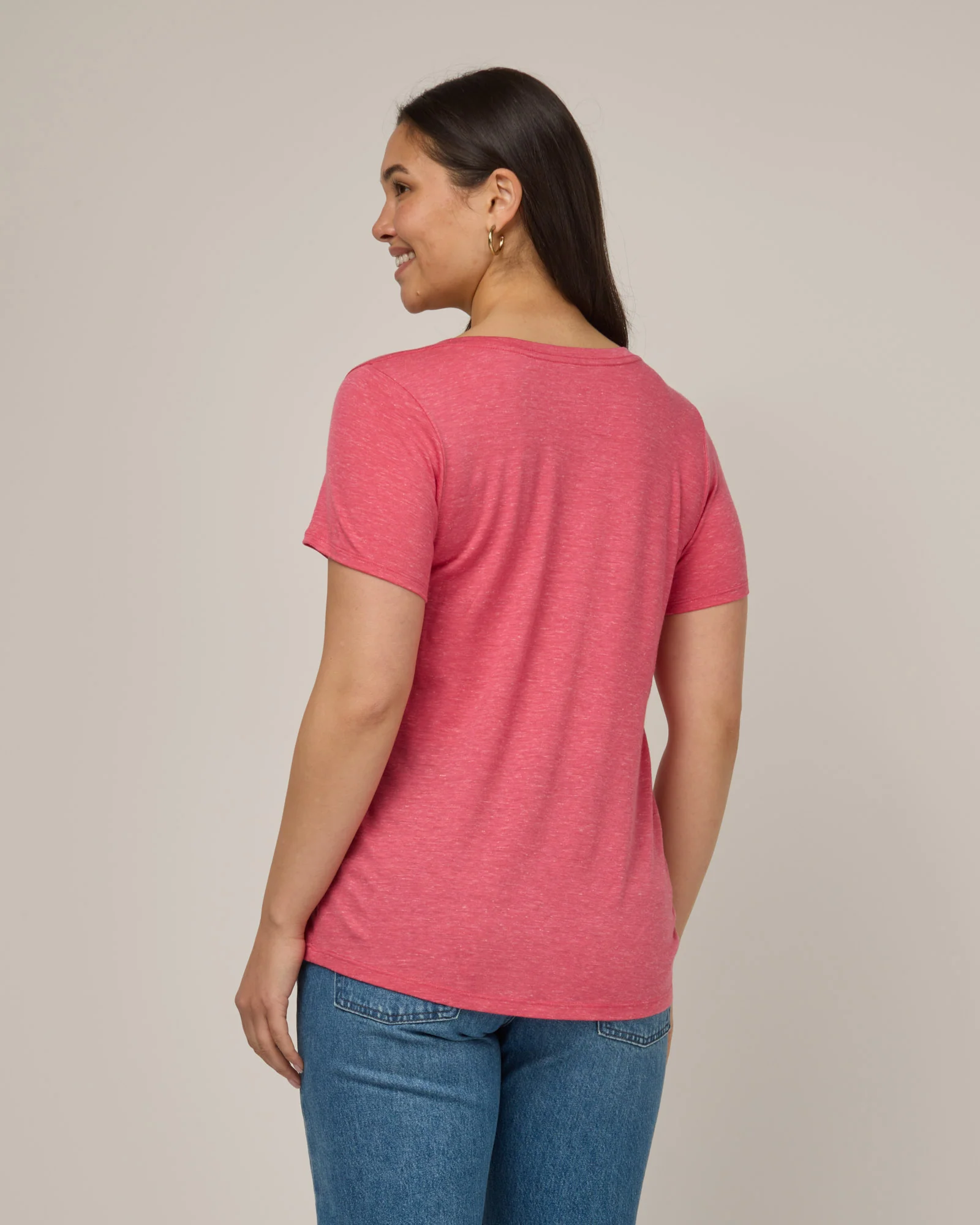 Stella Linen Scoop Neck Tee - Image 4