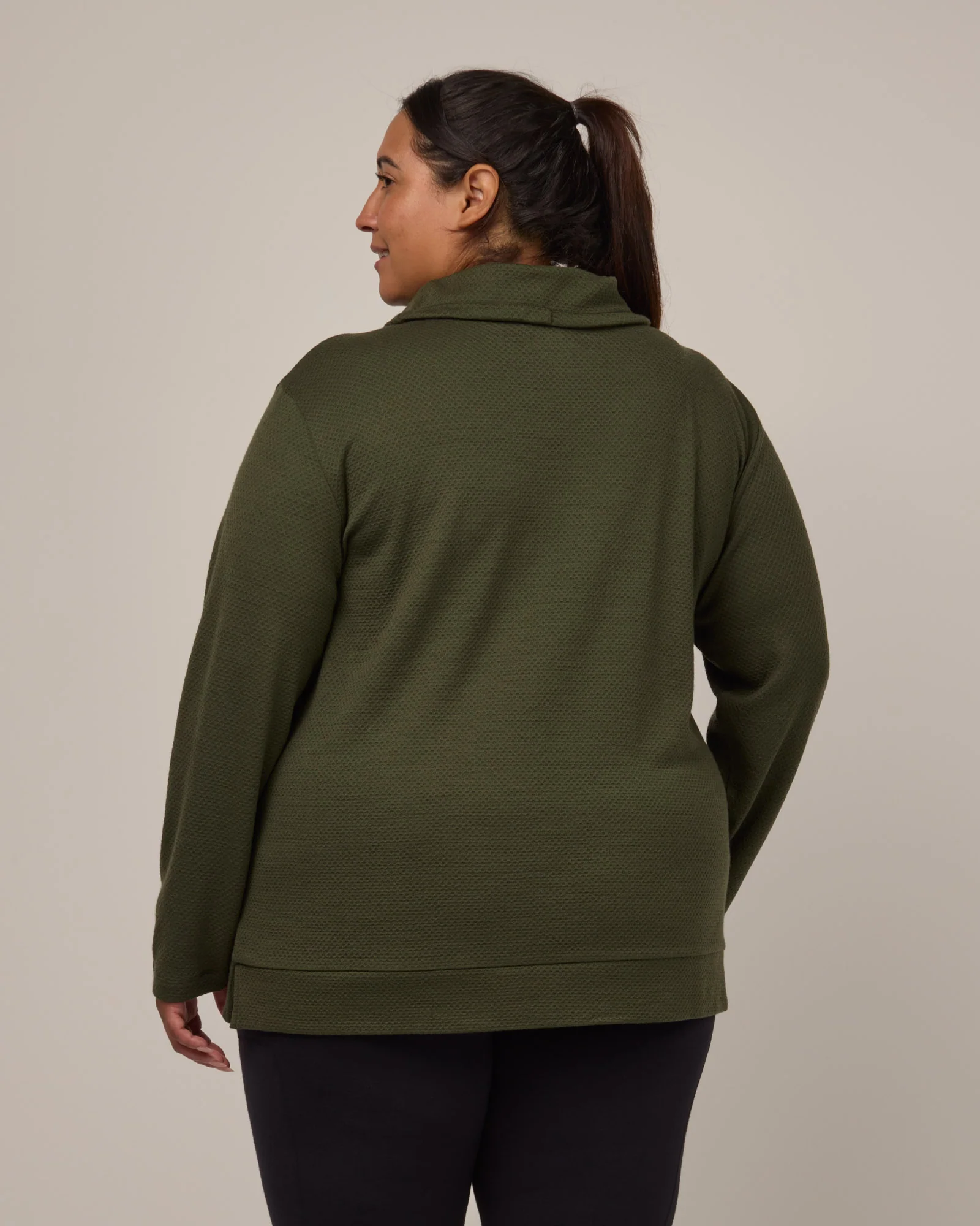 Tate Honeycomb Cowl Neck Top - Image 3