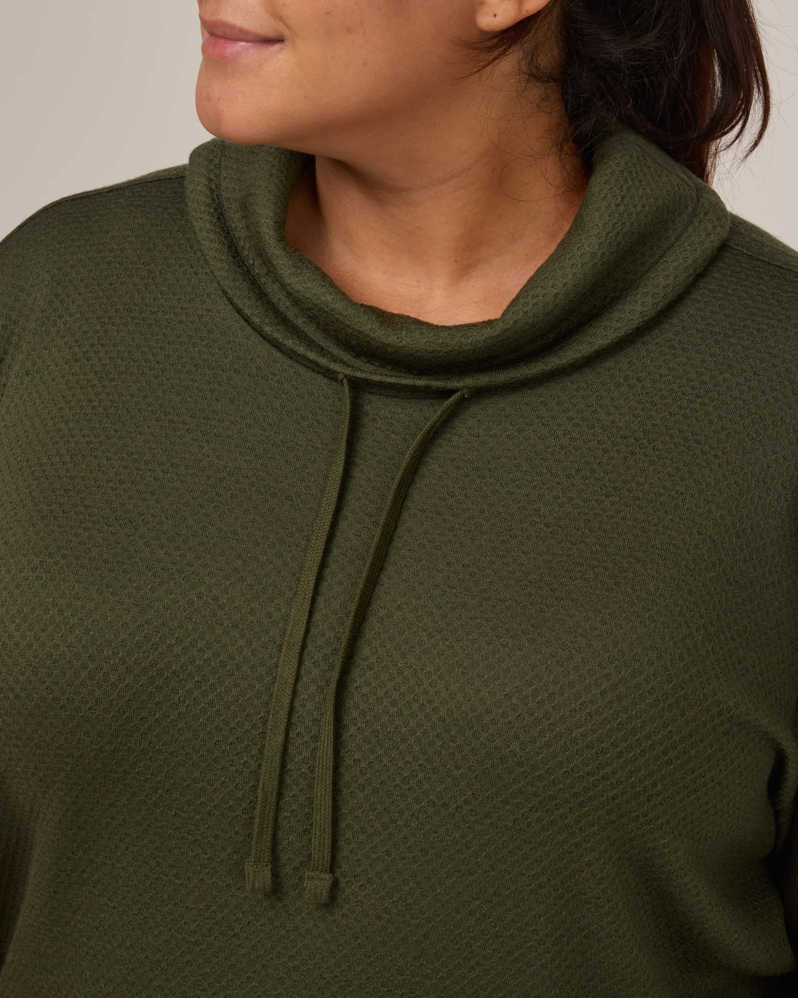 Tate Honeycomb Cowl Neck Top - Image 4